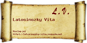 Latosinszky Vita névjegykártya